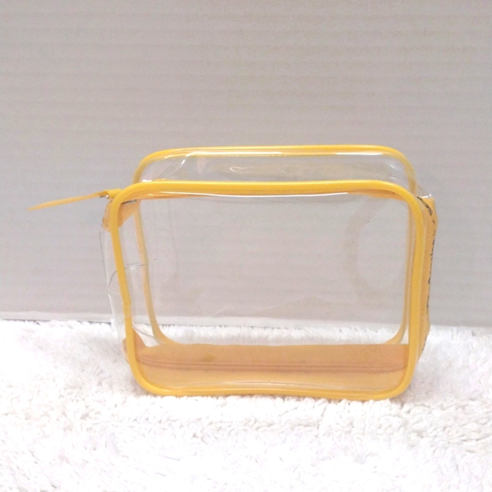 Sol Janeiro Clear Yellow Trim Cosmetic Makeup Bag
